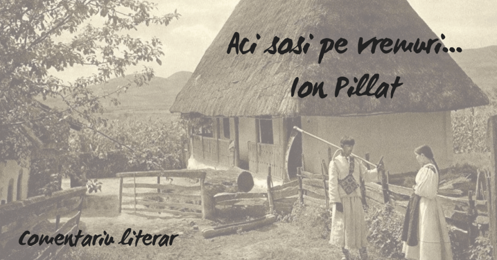 Comentariu literar Aci sosi pe vremuri - Ion Pillat - Alina S